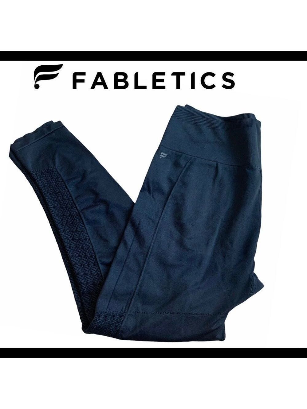 Fabletics black stretchy leggings size medium